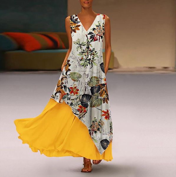 plus size women vintage sleeveless v neck splicing floral printed long maxi dress 5xl sundress summer dress vestido, Black;gray
plus size women vintage sleeveless v neck splicing floral printed long maxi dress 5xl sundress summer dress vestido, Black;gray