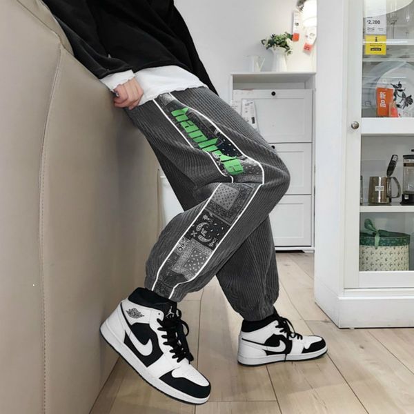 spring 2021 the new stripe gray velvet high sports hip cargo camo pants i7on, Black
spring 2021 the new stripe gray velvet high sports hip cargo camo pants i7on, Black