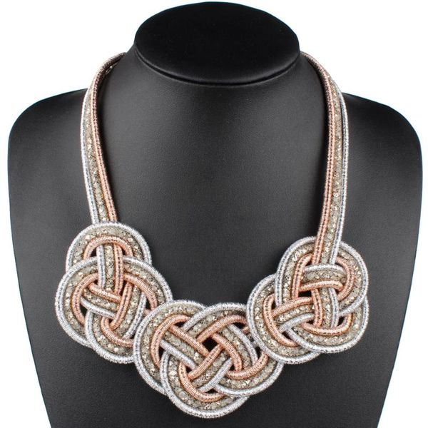claire jin three-flower crystal rope bohemian necklace for women handmade braided ethnic jewelry choker fashion accessories, Golden;silver
claire jin three-flower crystal rope bohemian necklace for women handmade braided ethnic jewelry choker fashion accessories, Golden;silver