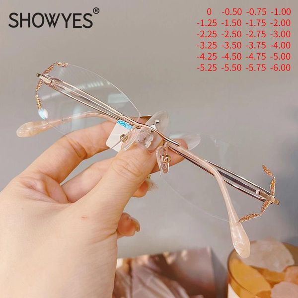 sunglasses bluelight blocking rimless glasses myopia women gold eyeglasses prescription nearsighted frameless diamond cutting eyewear, White;black
sunglasses bluelight blocking rimless glasses myopia women gold eyeglasses prescription nearsighted frameless diamond cutting eyewear, White;black