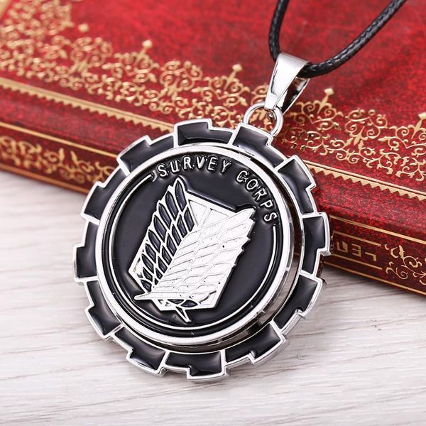 pendant necklaces ms jewels cartoon anime attack on titan rotatable scout regiment logo necklace quality jewelry, Silver
pendant necklaces ms jewels cartoon anime attack on titan rotatable scout regiment logo necklace quality jewelry, Silver
