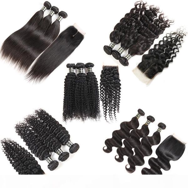 brazilian virgin hair bundles with closure body wave deep wave kinky curly wet and wavy hair weaves closure 3bundles human hair lace closure, Black;brown
brazilian virgin hair bundles with closure body wave deep wave kinky curly wet and wavy hair weaves closure 3bundles human hair lace closure, Black;brown