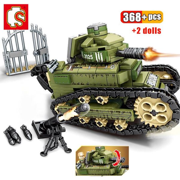 sembo block 368pcs ww2 renault ft17 panzer tiger tank military building army soldier weapon figure bricks toys for children boys bbydgw
sembo block 368pcs ww2 renault ft17 panzer tiger tank military building army soldier weapon figure bricks toys for children boys bbydgw