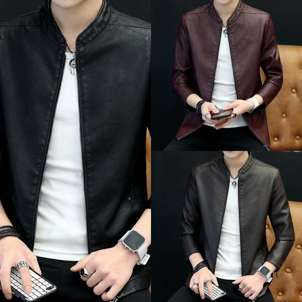 2019 new men's autumn youth plush jacket korean slim men's wear autumn and winter thickened jerseys coat leather coat leather man, Blue
2019 new men's autumn youth plush jacket korean slim men's wear autumn and winter thickened jerseys coat leather coat leather man, Blue