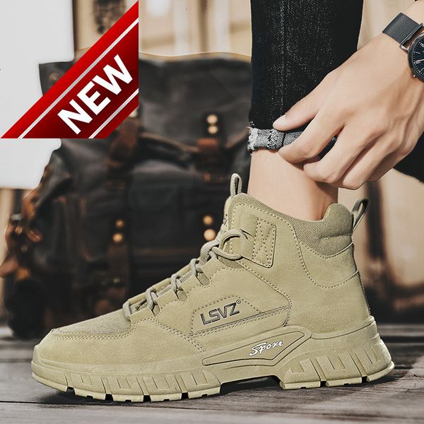 british martin thick soled autumn winter trend high men's casual shoes outdoor pu lace up labor protection short boots, Black
british martin thick soled autumn winter trend high men's casual shoes outdoor pu lace up labor protection short boots, Black