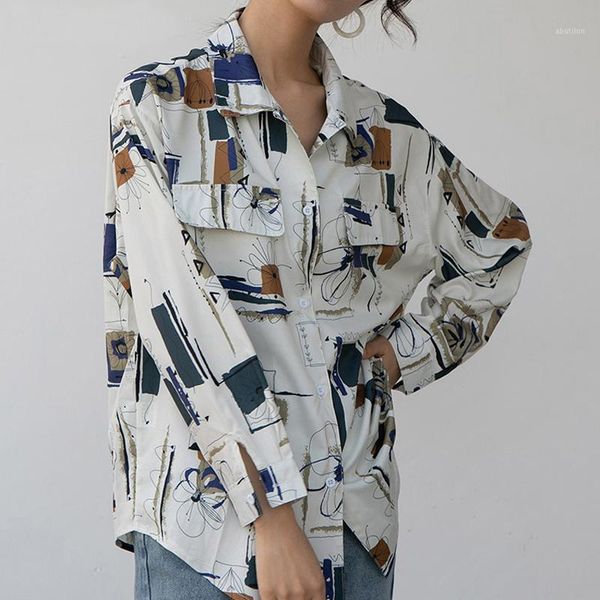 women's blouses & shirts women's casual elegant graffiti print oversized women korean full sleeve 2021 spring summer blusas femme, White
women's blouses & shirts women's casual elegant graffiti print oversized women korean full sleeve 2021 spring summer blusas femme, White