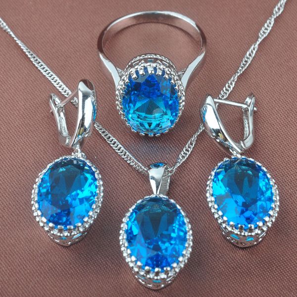 russian style wedding jewelry set for women silver color sky blue zirconia crystal pendant earrings rings 2020 new tz0191
russian style wedding jewelry set for women silver color sky blue zirconia crystal pendant earrings rings 2020 new tz0191