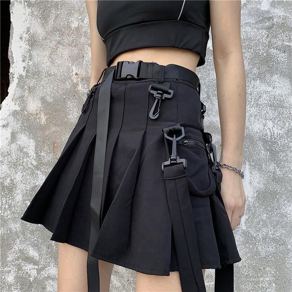 gothic punk high waist vintage new casual fashion women pocket summer hip hop harajuku a-line cargo plain pleated skirt1, Black
gothic punk high waist vintage new casual fashion women pocket summer hip hop harajuku a-line cargo plain pleated skirt1, Black