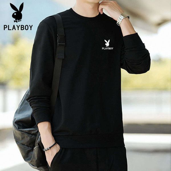 8jhy6kplayboy cotton sweater men's long sleeve t-shirt autumn winter plush loose casual bottom shirt korean fashion, Black
8jhy6kplayboy cotton sweater men's long sleeve t-shirt autumn winter plush loose casual bottom shirt korean fashion, Black
