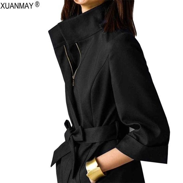 autumn women's over the knee long style windbreaker casual wild temperament black zipper cardigan windbreaker coat female 201031, Tan;black
autumn women's over the knee long style windbreaker casual wild temperament black zipper cardigan windbreaker coat female 201031, Tan;black