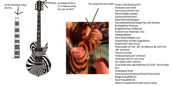wylde odin grail white black bullseye double cutaway sg electric guitar large blocks inlay, grover tuners, china emg pickups
wylde odin grail white black bullseye double cutaway sg electric guitar large blocks inlay, grover tuners, china emg pickups