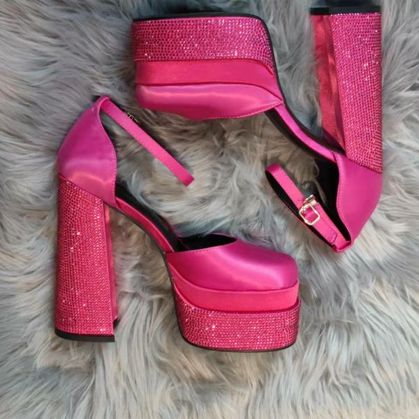 2022 new shiny diamondshaped womens sandals thicksoled womens wedding shoes thickheeled high heels, Black
2022 new shiny diamondshaped womens sandals thicksoled womens wedding shoes thickheeled high heels, Black
