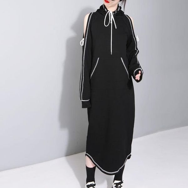 casual dresses trodeam women's winter dress long-sleeve 2021 contrast pressure line off-shoulder hooded wweater loose vestido, Black;gray
casual dresses trodeam women's winter dress long-sleeve 2021 contrast pressure line off-shoulder hooded wweater loose vestido, Black;gray