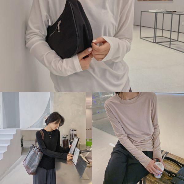 net red tencel women's round neck long sleeve bottoming autumn 2020 solid coat t-shirt color thin t-shirt versatile high elastic s1y, White
net red tencel women's round neck long sleeve bottoming autumn 2020 solid coat t-shirt color thin t-shirt versatile high elastic s1y, White