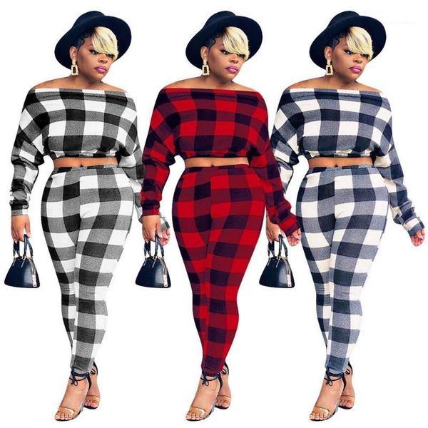 2020 winter fashion women's black and white plaid two-piece one-shoulder plaid casual suit suit1, Gray
2020 winter fashion women's black and white plaid two-piece one-shoulder plaid casual suit suit1, Gray