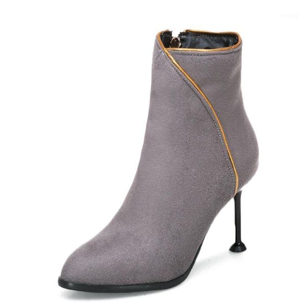 boots winter fashion solid woman ankle big size 43 high thin heels warm pointed toe short plush shoes, Black
boots winter fashion solid woman ankle big size 43 high thin heels warm pointed toe short plush shoes, Black