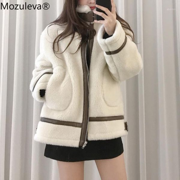women's down & parkas mozuleva 2021 vintage o-neck warm zippers coat lamb wool short for women winter female fashion thicken pockets fe, Black
women's down & parkas mozuleva 2021 vintage o-neck warm zippers coat lamb wool short for women winter female fashion thicken pockets fe, Black