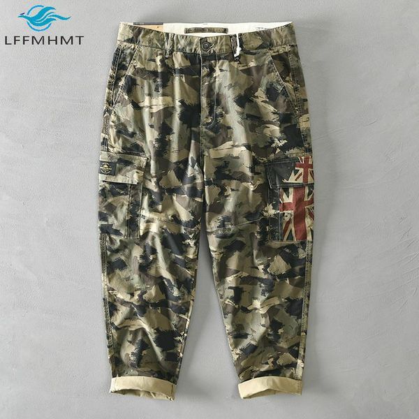 men's pants autumn winter fashion men cotton camouflage print multi pocket american style vintage male casual loose cargo trousers, Black
men's pants autumn winter fashion men cotton camouflage print multi pocket american style vintage male casual loose cargo trousers, Black