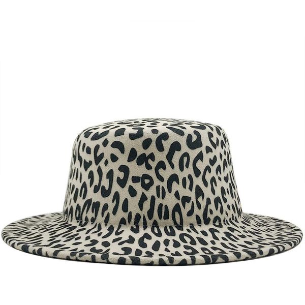 wide brim hats leopard print flat wool fedora felt hat for women autumn winter boater jazz cap black band, Blue;gray
wide brim hats leopard print flat wool fedora felt hat for women autumn winter boater jazz cap black band, Blue;gray