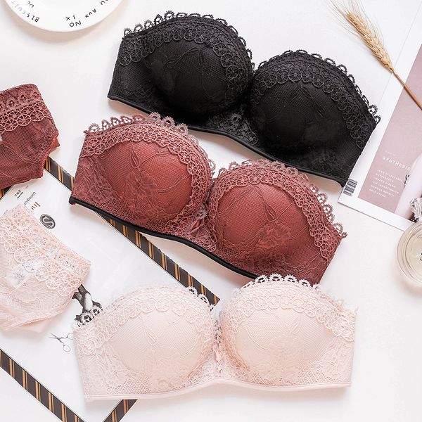 japanese style lace young girls intimates push up seamless bra and panty sets 1/2 cup deep-v thicken women underwear suits lj201031, Red;black
japanese style lace young girls intimates push up seamless bra and panty sets 1/2 cup deep-v thicken women underwear suits lj201031, Red;black