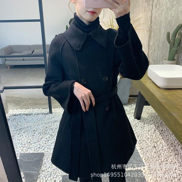 winter 2020 new woollen coat women's medium and long woolen woolen coat, Black
winter 2020 new woollen coat women's medium and long woolen woolen coat, Black