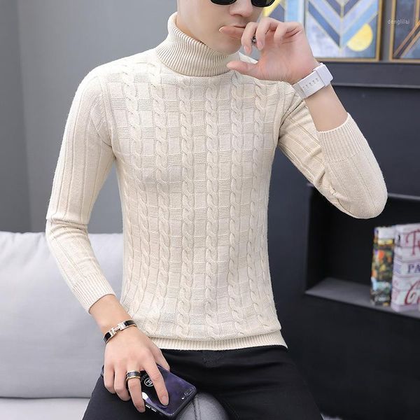 casual men winter solid color turtle neck long sleeve twist knitted slim sweater hug curves show muscular shape perfect gifts1, White;black
casual men winter solid color turtle neck long sleeve twist knitted slim sweater hug curves show muscular shape perfect gifts1, White;black