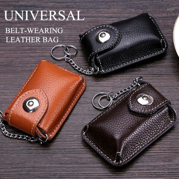 leather keychain holder pouch purse key cover bag belt-wearing fashion men key holder organizer car case universal1, Silver
leather keychain holder pouch purse key cover bag belt-wearing fashion men key holder organizer car case universal1, Silver