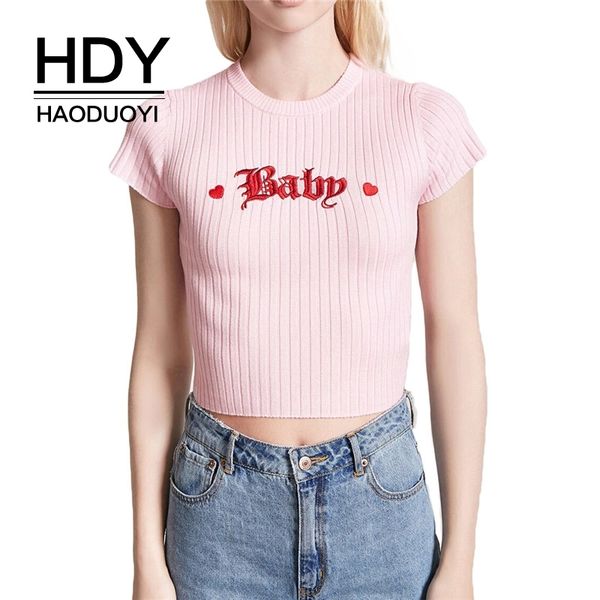 hdy haoduoyi women new arrival baby heart embroidery crop t shirt basic cute pink slim short sleeve knitted tees y200109, White
hdy haoduoyi women new arrival baby heart embroidery crop t shirt basic cute pink slim short sleeve knitted tees y200109, White