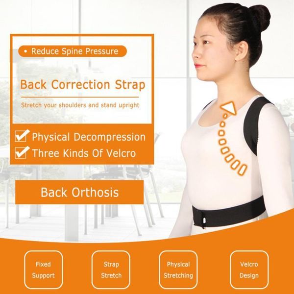 back support posture corrector shoulder straight brace belt therapy men women adjustable clavicle woemen1, Black;blue
back support posture corrector shoulder straight brace belt therapy men women adjustable clavicle woemen1, Black;blue