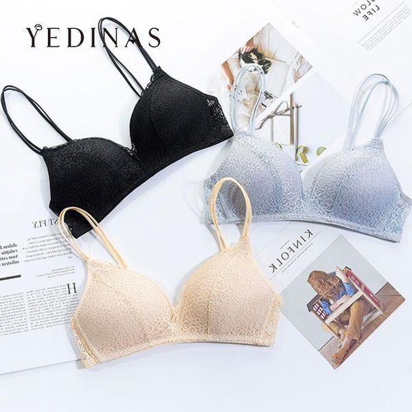 yedinas push up padded wireless bra white lace bralette new thin comfort cotton bras for women wire lingerie femme1, Red;black
yedinas push up padded wireless bra white lace bralette new thin comfort cotton bras for women wire lingerie femme1, Red;black