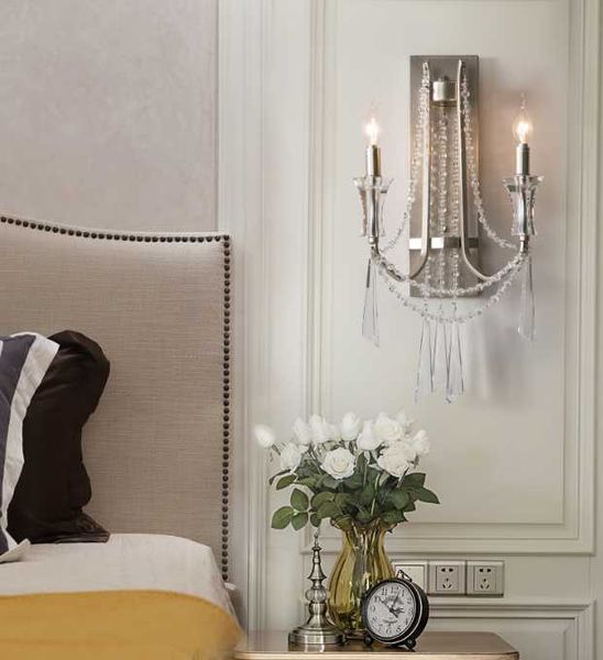 american country wall lamp bedroom bedside lamp french creative personality tv wall living room double head crystal
american country wall lamp bedroom bedside lamp french creative personality tv wall living room double head crystal