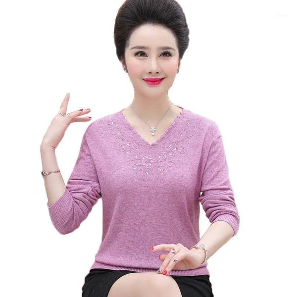 middle-aged women sweaters pullovers loose long-sleeve v-neck knitted wool basic shirt diamond sweater mother knitted w17551, White;black
middle-aged women sweaters pullovers loose long-sleeve v-neck knitted wool basic shirt diamond sweater mother knitted w17551, White;black