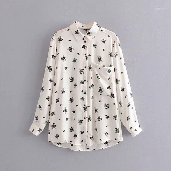 women's blouses & shirts aazz43-9523 european and american fashion blossom printed shirts1, White
women's blouses & shirts aazz43-9523 european and american fashion blossom printed shirts1, White