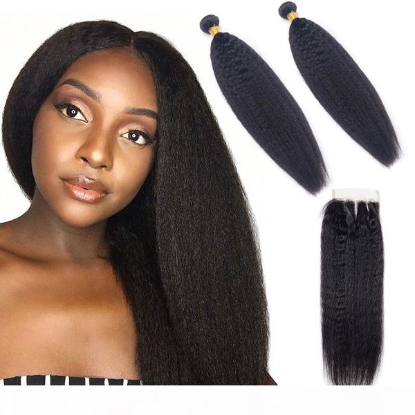 indian virgin hair kinky straight yaki 2 bundles with 4x4 lace closure with baby hair products 8-28inch natural color human hair, Black;brown
indian virgin hair kinky straight yaki 2 bundles with 4x4 lace closure with baby hair products 8-28inch natural color human hair, Black;brown