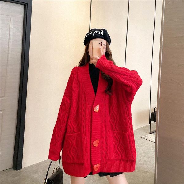 women 2020 new spring autumn cardigan sweater female casual loose clothes ladies twist long sleeve pockets knitted overcoats g51, White
women 2020 new spring autumn cardigan sweater female casual loose clothes ladies twist long sleeve pockets knitted overcoats g51, White