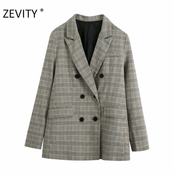 zevity new women chic plaid printing leisure blazer coat ladies long sleeve double breasted casual slim outwear suits ct585 y201026, White;black
zevity new women chic plaid printing leisure blazer coat ladies long sleeve double breasted casual slim outwear suits ct585 y201026, White;black
