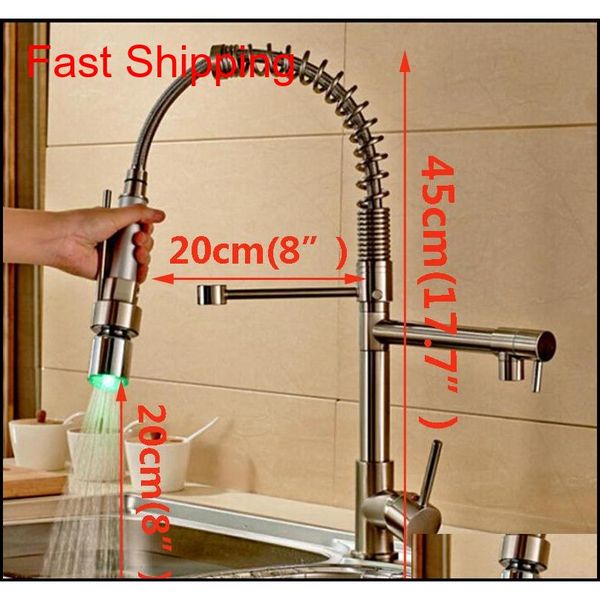wholesale and retail brushed nickel kitchen faucet swivel spouts led sprayer deck mounted vess qyljoc bde_luck
wholesale and retail brushed nickel kitchen faucet swivel spouts led sprayer deck mounted vess qyljoc bde_luck