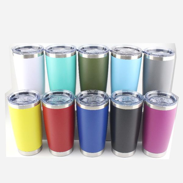 20 oz stainless steel tumblers wine beer travel cups with lids keep or cold sports coffee car mugs
20 oz stainless steel tumblers wine beer travel cups with lids keep or cold sports coffee car mugs