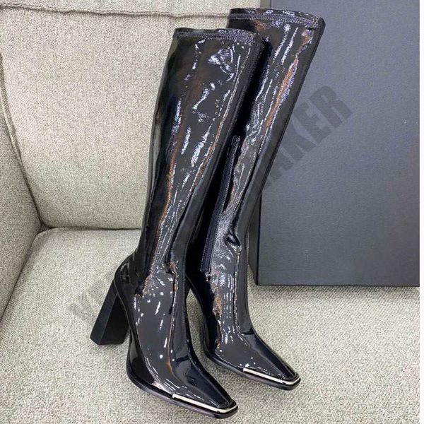 2021 black knee heels boots patent leather stylish solid pointed female women thigh-high knee boots fashion barreled stretch boots aw01
2021 black knee heels boots patent leather stylish solid pointed female women thigh-high knee boots fashion barreled stretch boots aw01