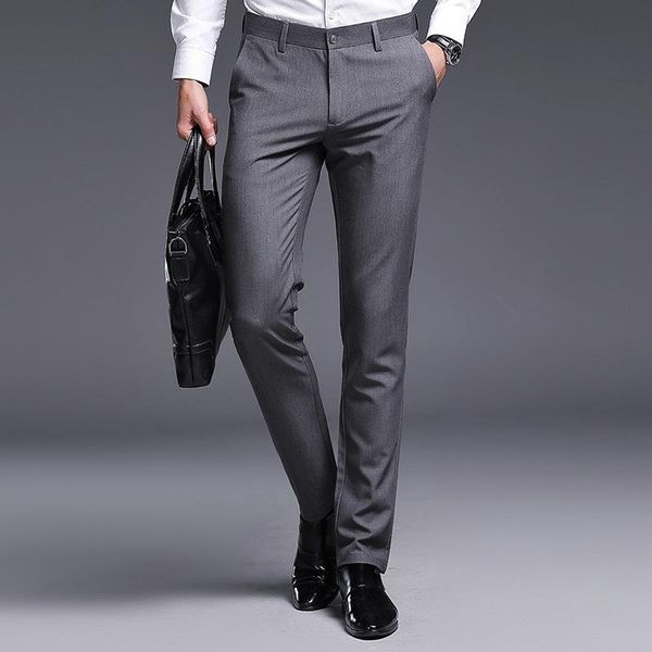2020 spring autumn new men's casual straight-tube trousers small feet trim business pants elastic large size thin style trend, Black
2020 spring autumn new men's casual straight-tube trousers small feet trim business pants elastic large size thin style trend, Black