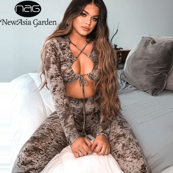 newasia print hollow out 2 piece women elastic matching lace up crop pant club outfits long sleeve set t200702, White
newasia print hollow out 2 piece women elastic matching lace up crop pant club outfits long sleeve set t200702, White