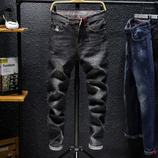 men's stretchy jeans slim fashion spring autumn breathable button hip-hop fashion washable ripped male trousers1, Blue
men's stretchy jeans slim fashion spring autumn breathable button hip-hop fashion washable ripped male trousers1, Blue