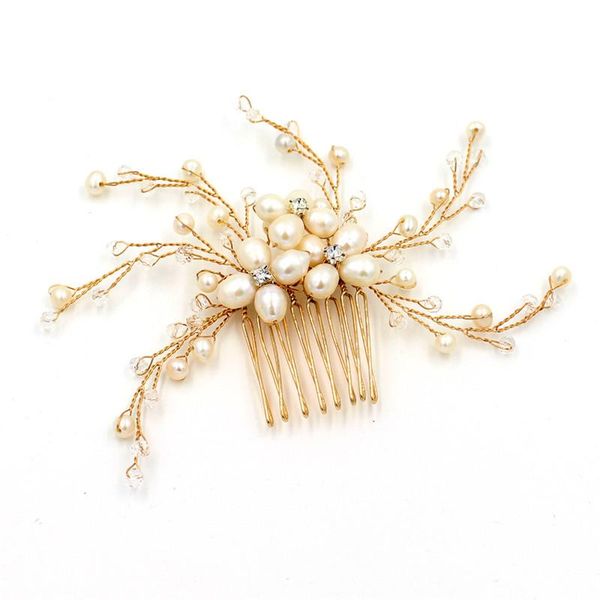 fashion freshwater pearls bridal hair vine comb gold handmade wedding hair jewelry accessories women headwear, Slivery;golden
fashion freshwater pearls bridal hair vine comb gold handmade wedding hair jewelry accessories women headwear, Slivery;golden