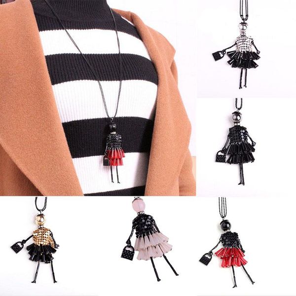 pendant necklaces 2021 1 piece women fashion doll bead dress long chain handmade necklace for lover gifts jewelry, Silver
pendant necklaces 2021 1 piece women fashion doll bead dress long chain handmade necklace for lover gifts jewelry, Silver