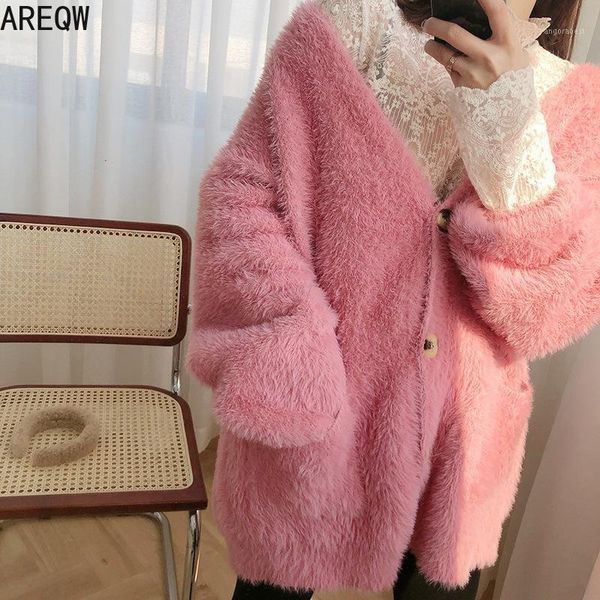 2020 autumn winter new solid color mink-like cardigan for women women's korean-style loose oversized sweater korean sweater1, White
2020 autumn winter new solid color mink-like cardigan for women women's korean-style loose oversized sweater korean sweater1, White