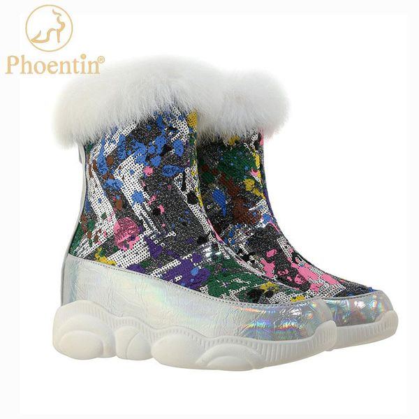phoentin colorful snow boots graffiti winter women's shoes platform natural fur flat heel boot thick bottom zip ft1228, Black
phoentin colorful snow boots graffiti winter women's shoes platform natural fur flat heel boot thick bottom zip ft1228, Black