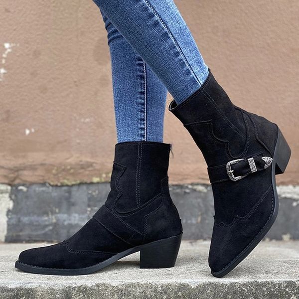 plus size 2020 winter women fretwork ankle boots faux suede buckle chunky booties black ladies pointed toe botas mujer 8723n #1n4a
plus size 2020 winter women fretwork ankle boots faux suede buckle chunky booties black ladies pointed toe botas mujer 8723n #1n4a