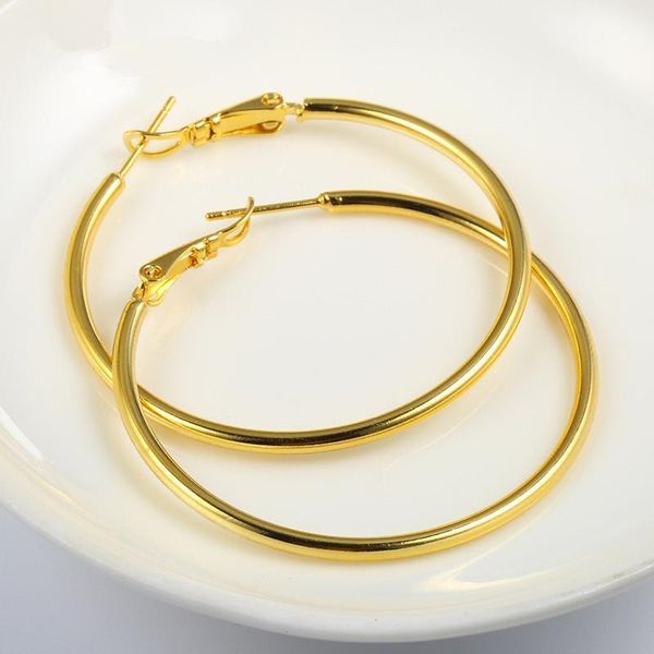hoop & huggie personality large earrings yellow gold filled womens daily wear 42mm*42mm1, Golden;silver
hoop & huggie personality large earrings yellow gold filled womens daily wear 42mm*42mm1, Golden;silver