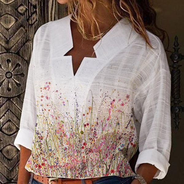 h40 v neck long sleeve cotton linen blouse women fashion floral print casual white shirts plus size clothing women blouses
h40 v neck long sleeve cotton linen blouse women fashion floral print casual white shirts plus size clothing women blouses