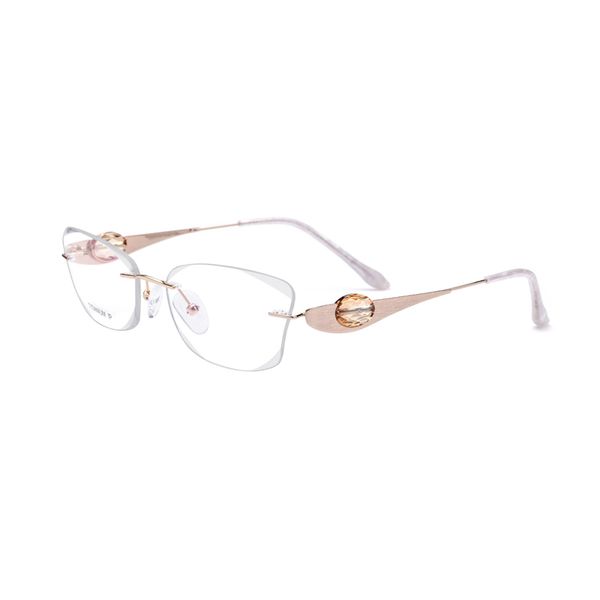 titanium gold women eyeglasses with crystal diamond clear lens glasses the lenses can be replaced size 54-17-135mm t200323, Silver
titanium gold women eyeglasses with crystal diamond clear lens glasses the lenses can be replaced size 54-17-135mm t200323, Silver